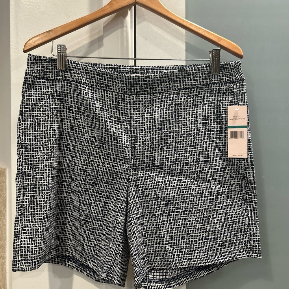 Nanette Lepore Navy White Shorts Women’s Large